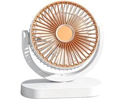 KZQ Usb Tafelventilator Stil Kantelbaar Met 3 Snelheden - Bureauventilator Voor Koeling Thuis En Kantoor - Oranje