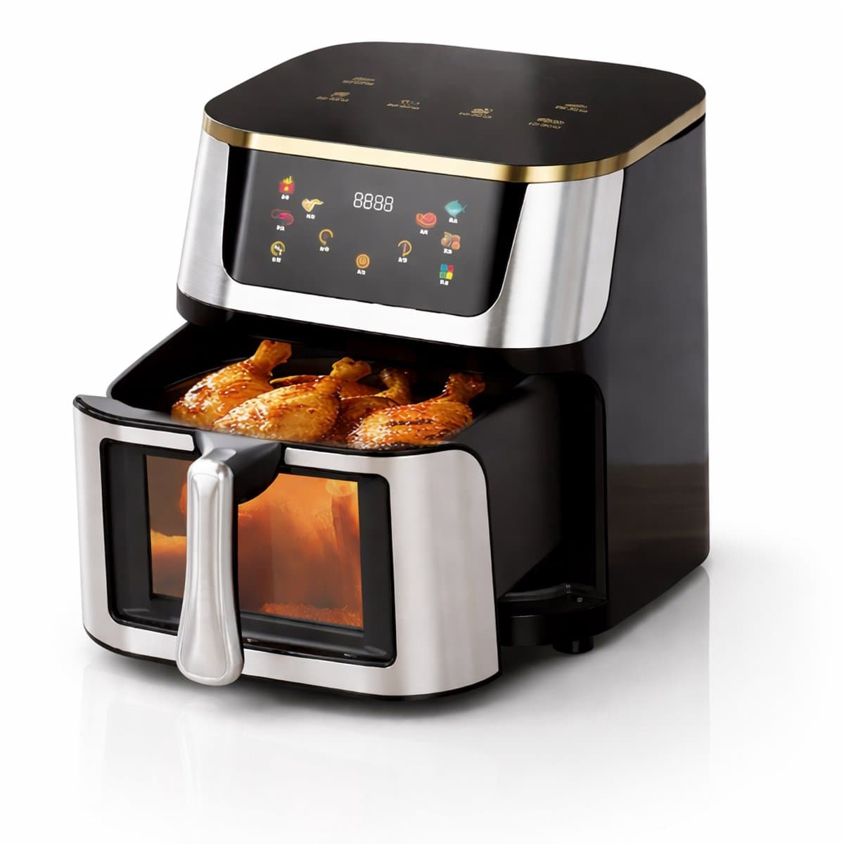 AURORAS-Airfryer 12L – Heteluchtfriteuse Oven met Kijkvenster – LED Touchscreen – Grote Capaciteit met Accessoires — afbeelding 1