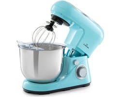 Klarstein Keukenmachine Knetmaschine zum Backen, 1300W Teigmaschine klein, 6 standen, Schneebesen & Knethaken, 5L kom, planetair , roermachine met Mixer, keukenmachines voor Brotteig - Keukenmachine - 1200W - voor Keuken - Garde
