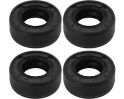 Dailygoods- Olieafdichting 4 Stuks - Nitrilrubber - 12x22x9 mm - Geschikt voor Grasmaaier/Auto/Motorfiets/Truck - Zwart - Eenvoudig te Installeren - Keerring