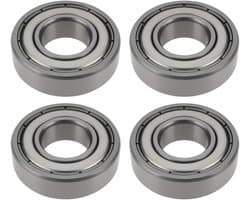 BRENZOOS- Wiellager 1-1/8" x 1/2" x 5/16" - 4 Stuks - Vervanging 52-2450 - Compatibel met Toro 21" Maaiers - Metalen Afdichting - Slijtvast - Lager