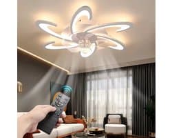 Wonen Verlichting Lampen Plafondlampen Plafondlampen met ventilator Plafondventilator met Verlichting - Met Afstandbediening - Stil in Gebruik - Stille Plafondventilator - Verlichting Woonkamer