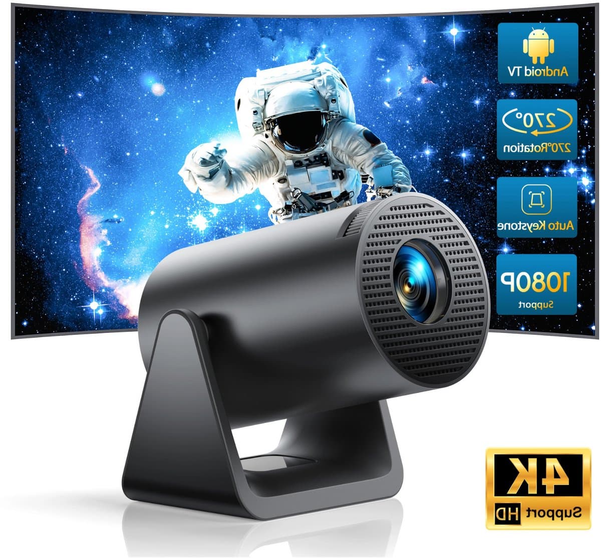Mini Beamer - Projector met Wifi - Bluetooth — afbeelding 1