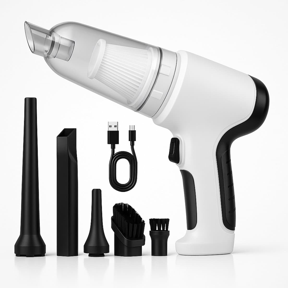 Krachtige Kruimeldief Snoerloos 5 opzetstukken - Kruimelzuiger 20W - Vacuum Cleaner - Draadloos, Compact en Oplaadbaar - Handstofzuiger — afbeelding 1