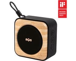 House of Marley Roots Bluetooth speaker - Draadloze compacte speaker - Ingebouwde Flesopener - Waterproof - 10 uur Batterijduur - Gemaakt van Duurzame Materialen - Zwart