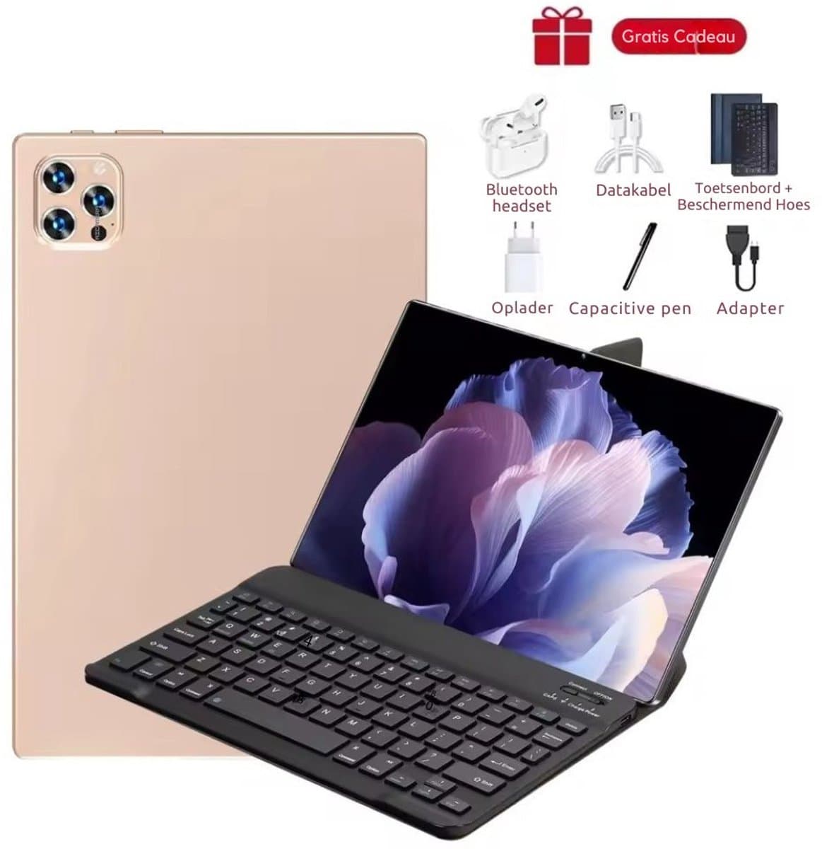 2025 Nieuwe Pad 15 Pro Tablets 16Gb 1024Gb Android10.36 Inch 5G Dual Sim Gps Bluetooth Wifi Wps Tabletpc - Gold — afbeelding 1
