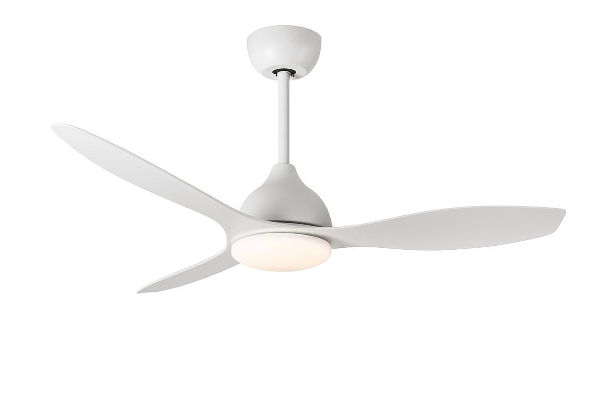 A-Flow Aerolight 48 Inch Plafondventilator met Verlichting - Wit - Afstandsbediening - 6 Snelheden - Dimbare LED Lamp - Timer — afbeelding 1