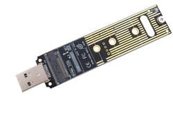 MSA7780 M.2 NGFF PCI-E SSD naar USB 3.1 Type-A plug-in adapterkaart