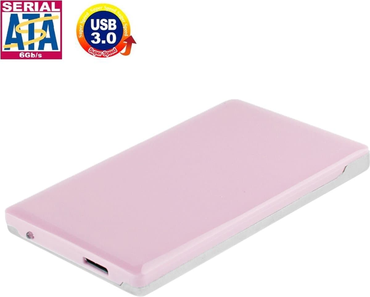 Hoge snelheid 2,5 inch HDD SATA & IDE externe behuizing, ondersteuning voor USB 3.0 (roze) — afbeelding 1