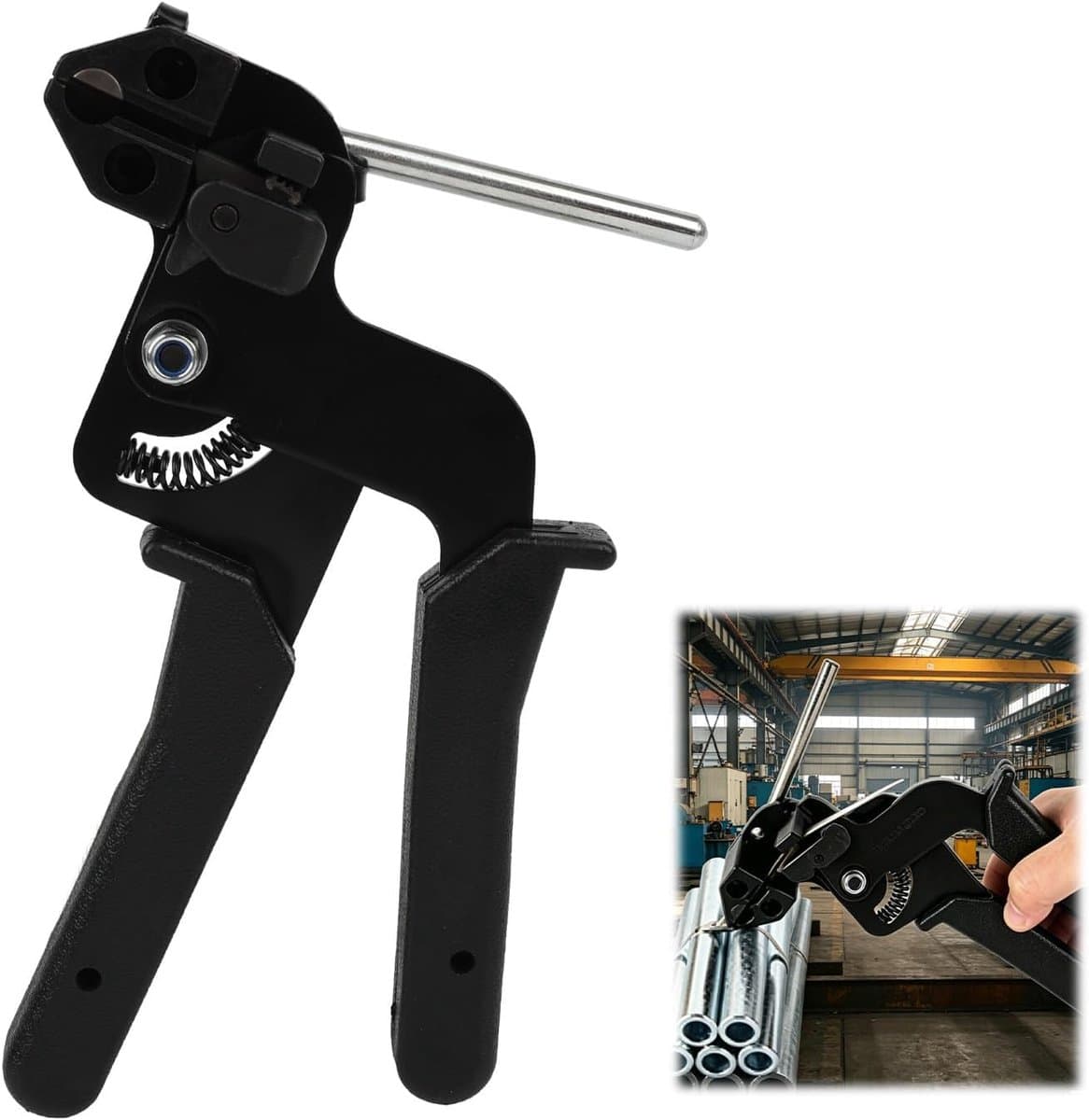 Cable Tying Gun, Metal, Tie Gun, Tension and Cutting Tools for Greenhouse, Stainless Steel Cables, Greenhouse Tools - ShopVlot — afbeelding 1