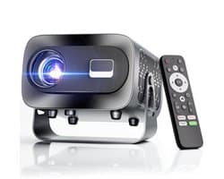 Draagbare Beamer 1080p 4K - LCD Display - 10000:1 Contrast - HDMI Bluetooth Wi-Fi - Mini Projector Thuisbioscoop