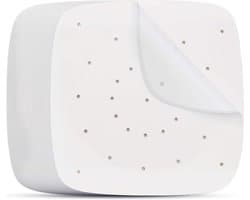 Luchtfriteuse Liners 400 stks, Beasea 6.5 Inch Luchtfriteuse Perkament Papier Wit Luchtfriteuse Filter Papier Vierkant Geperforeerd Perkament Papier Bamboe Stoompapier voor Luchtfriteuse en Stoommand