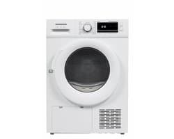 Heinner HHPD-M8G3PDD++ Warmtepompdroger – 9 kg – Energieklasse D – 16 Programma’s – Digitaal Display – Snelprogramma – Startuitstel – Anti-kreukfunctie – Trommelverlichting – Kinderslot – Wit – 5 Jaar Garantie