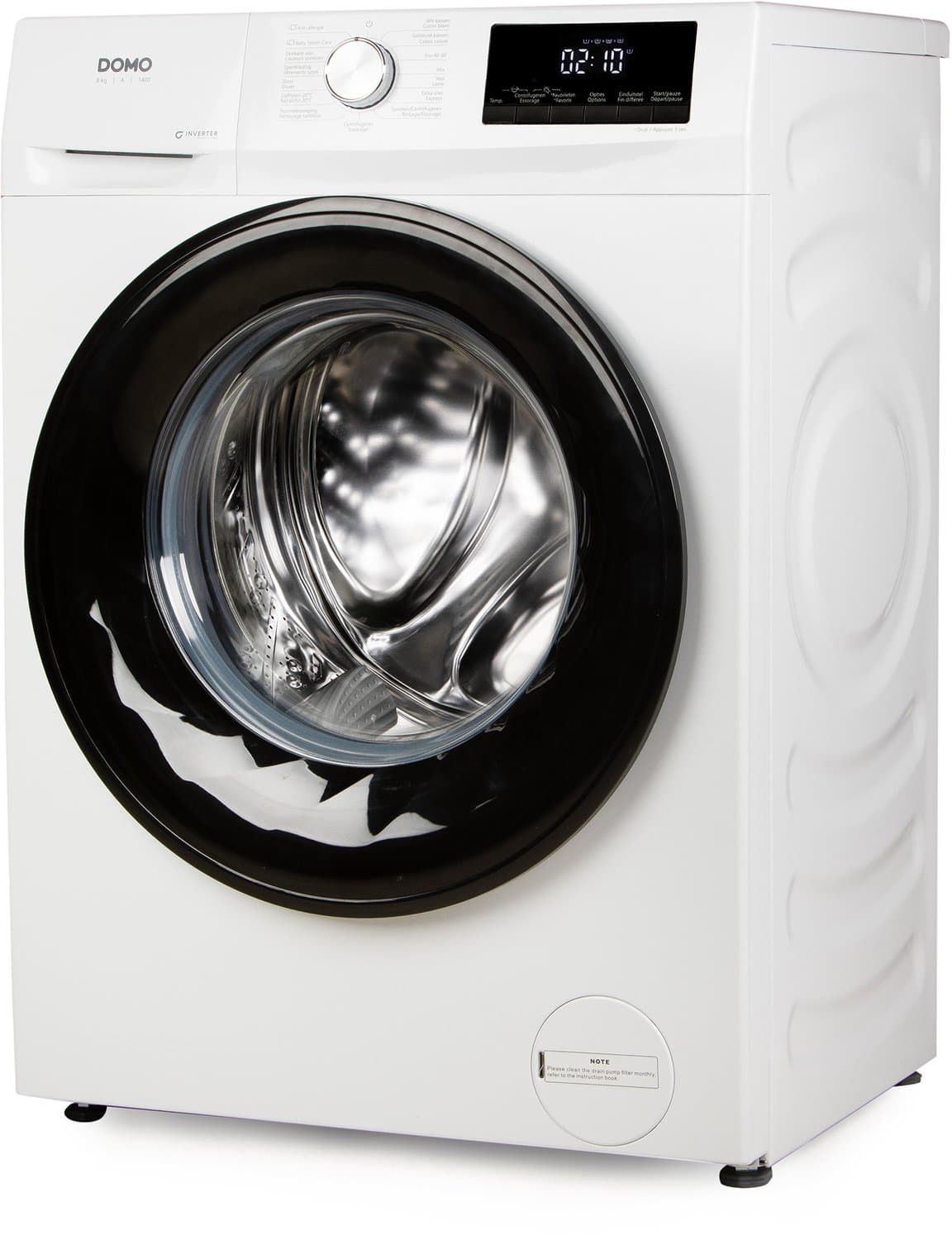 DOMO DO95101WM Wasmachine - 8 kg - Energieklasse A - 1400 RPM - 15 programma's - wit — afbeelding 1