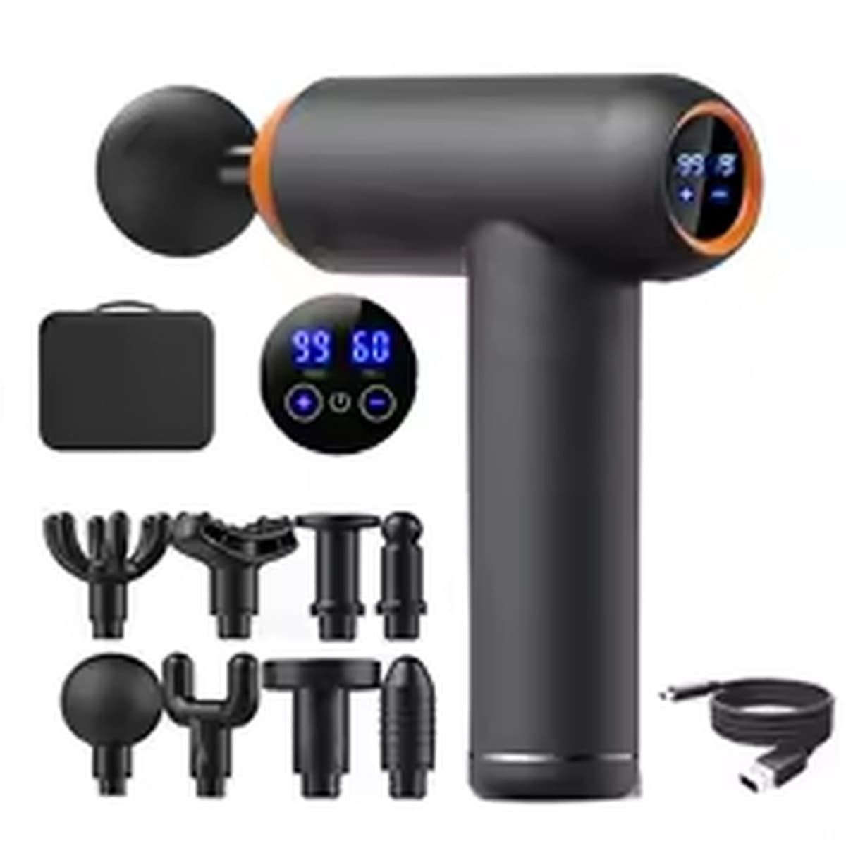 Massagepistool - Massage Gun - Spiermassageapparaat - 99 Intensiteitsniveaus - Elektrisch en Draagbaar - 24 x 21 cm — afbeelding 1