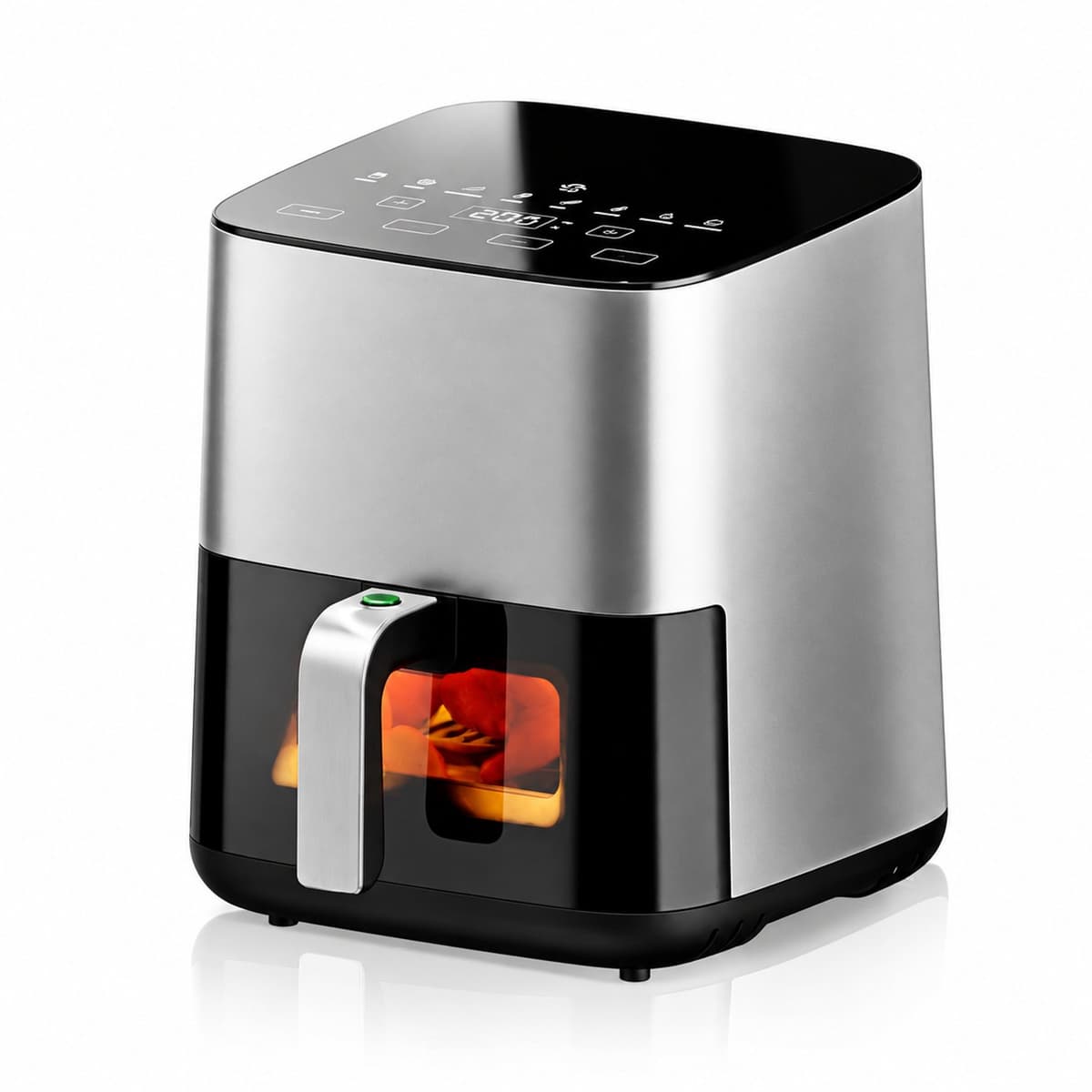 DailyDamaar airfryer - Friteuse - Heteluchtoven - Mini oven - 5L - Anti-aanbakmand - Elektrisch - Touchscreen - Grijs — afbeelding 1