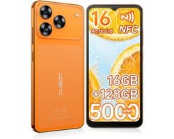 CUBOT A50 Smartphone - 20GB RAM - 128GB ROM - 6,58" - Android 16 - 5000 mAh - NFC - GPS - mobiele telefoon - Oranje
