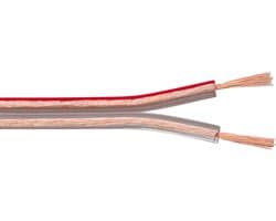 Goobay Luidsprekerkabel 10 m transparant, 2 x 0,75 mm² OFC-koper met polariteitsmarkering, flexibele PVC-mantel, voor hifi-systemen en luidsprekers