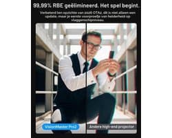Beamer Laser - 3000 Lumen Helderheid - 3840 x 2160 Pixels Resolutie - 15000:1 Contrast - Draagbaar - Thuisbioscoop