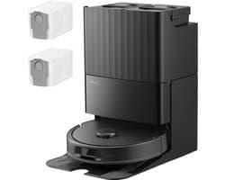 Roborock Qrevo S Pro Set-Robotstofzuiger–Alles-in-één multifunctioneel dockingstation–18500 Pa zuigkracht–Antiklitsysteem-Reactive Tech Obstakelvermijding-Intensieve tapijtreiniging 10 mm Dweilverhoging–Twee roterende dweilpads–Roborock app controle