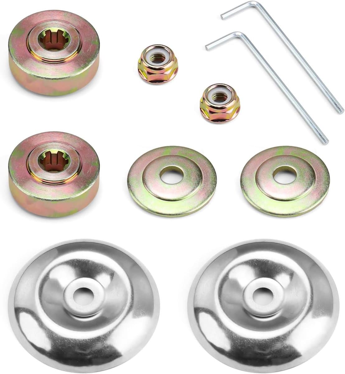 SnelShoppen - Pack van 10 Brush Cutter Accessoires - Onderdelen voor Bosmaaier en Grasmaaier - Inclusief Beschermcovers, Platen, Moeren en L-vormige S — afbeelding 1