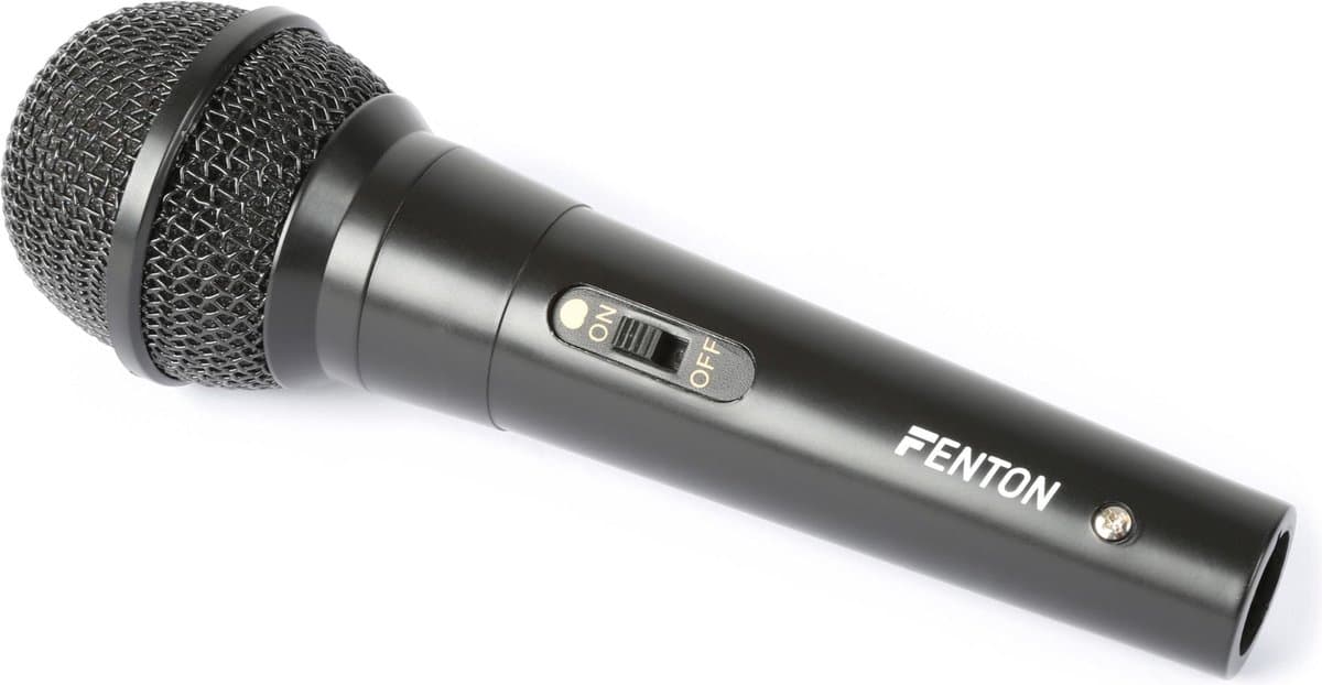 Microfoon - Dynamische microfoon Zwart voor karaoke en DJ's - Fenton DM100 — afbeelding 1
