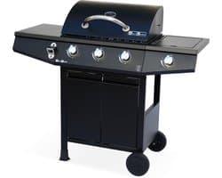 sweeek - Gasbarbecue 3 branders + 1 zijbrander 117,2 x 43,5 x 103cm - treville