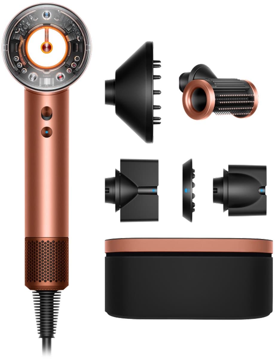 DYSON Supersonic Nural Straight + Wavy - Amber Silk Föhn Roze — afbeelding 1