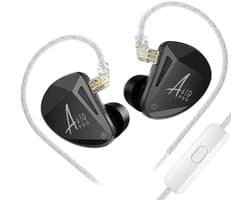 KZ AS10 Pro - In-Ear Monitors - IEM - 10 Drivers - Muziek & Gaming Oortjes - Oordoppen - Verwisselbare Kabel - Hybride Drivers - Ergonomisch Design – Zwart