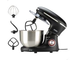 Bourgini Kitchen Chef Plus - XL Keukenmachine - 6.2L mengkom - Keukenrobot - 3 Accessoires - Keukenmixer - 1.2kg pizza/brooddeeg kneden
