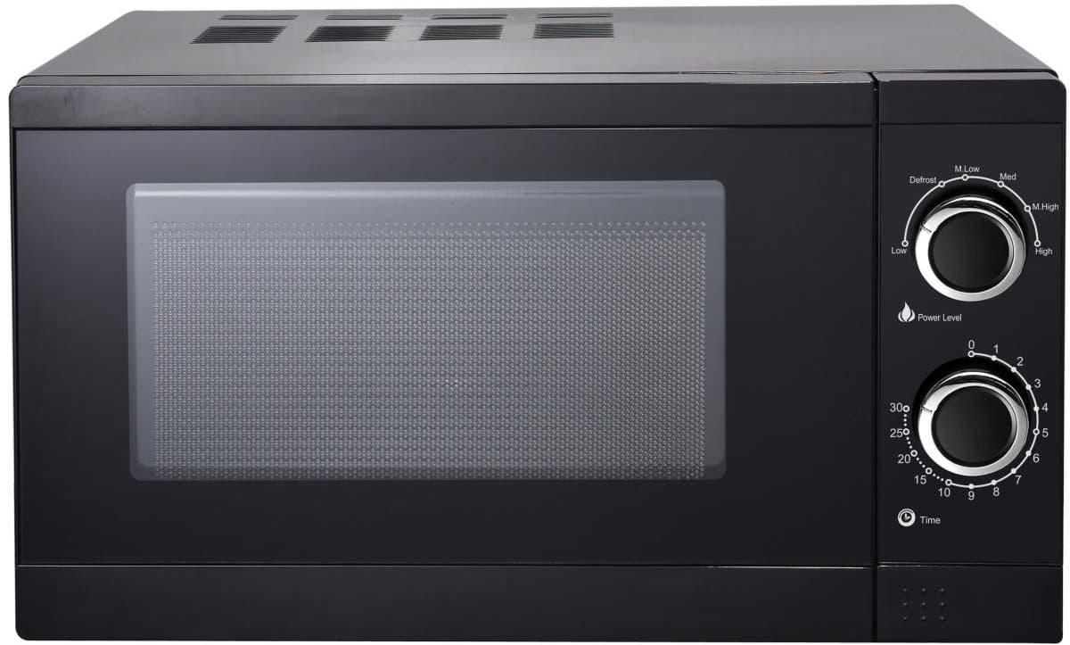 Hausberg HB-8005NG Magnetron 700 W Zwart | 20 L Compacte Solo-Microwave Met 6 Vermogensstanden & Ontdooifunctie — afbeelding 1