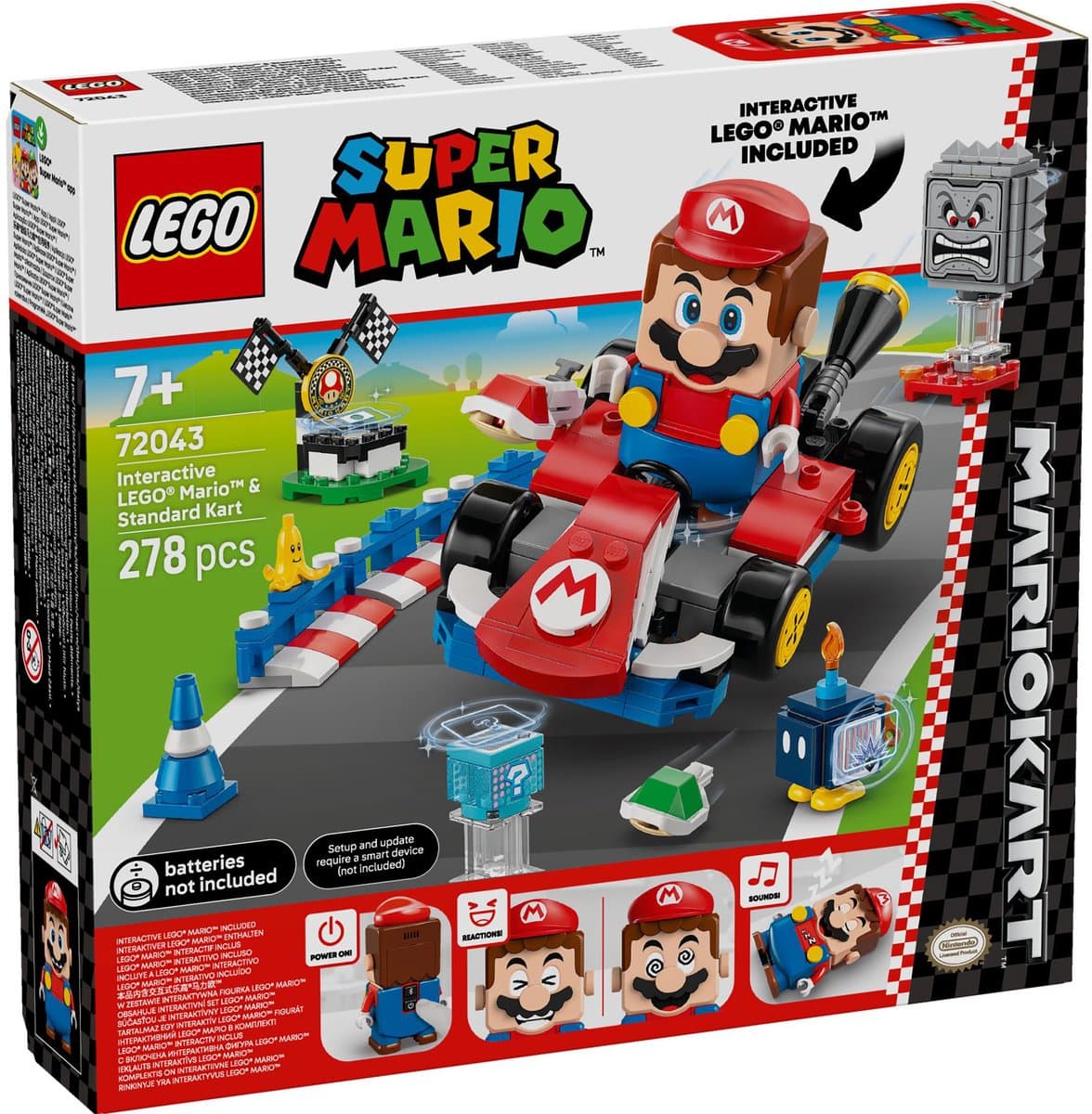 LEGO Super Mario - Mario Kart - Interactieve Mario en standaardkart Constructiespeelgoed — afbeelding 1