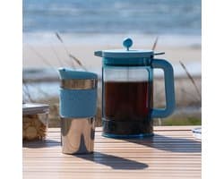 Bodum | Bean Cafetière voor ijskoffie / cold brew | Kunststof BPA-vrij | 1.5L | 12 kops | Blauw