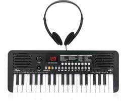 Aengus Keyboard Piano Keyboard Kind met 37 toetsen - Aanslaggevoelige Toetsen - USB-C MIDI - inclusief Stereo Koptelefoon