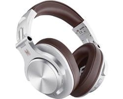 OneOdio Fusion A70 Zilver/Bruin – Draadloze Over-Ear Koptelefoon – DJ & Studio – Hi-Res Audio