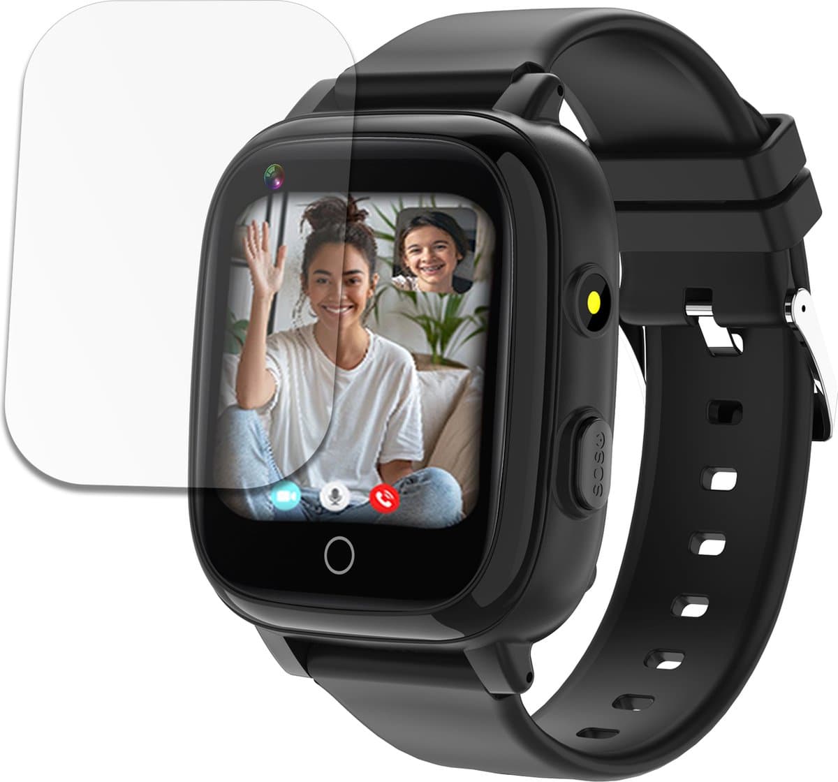 LEROYS - GPS Horloge Kind - Kinder Smartwatch - Android en iOS - Zwart - Incl. Simkaart — afbeelding 1