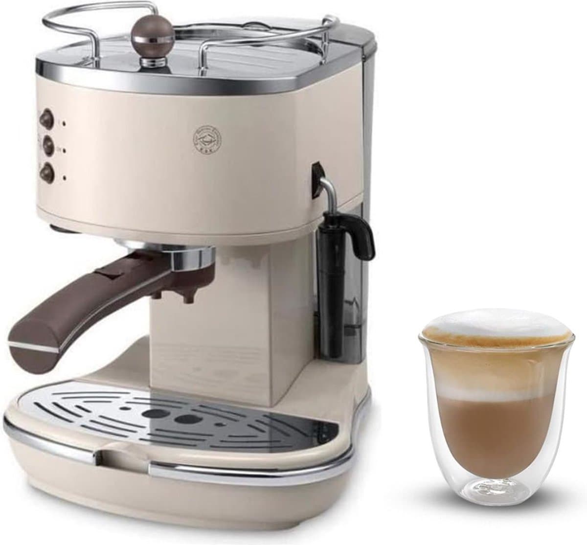 White-Label® Espressomachine - Koffiezetapparaat - Koffiemachines - Beige — afbeelding 1