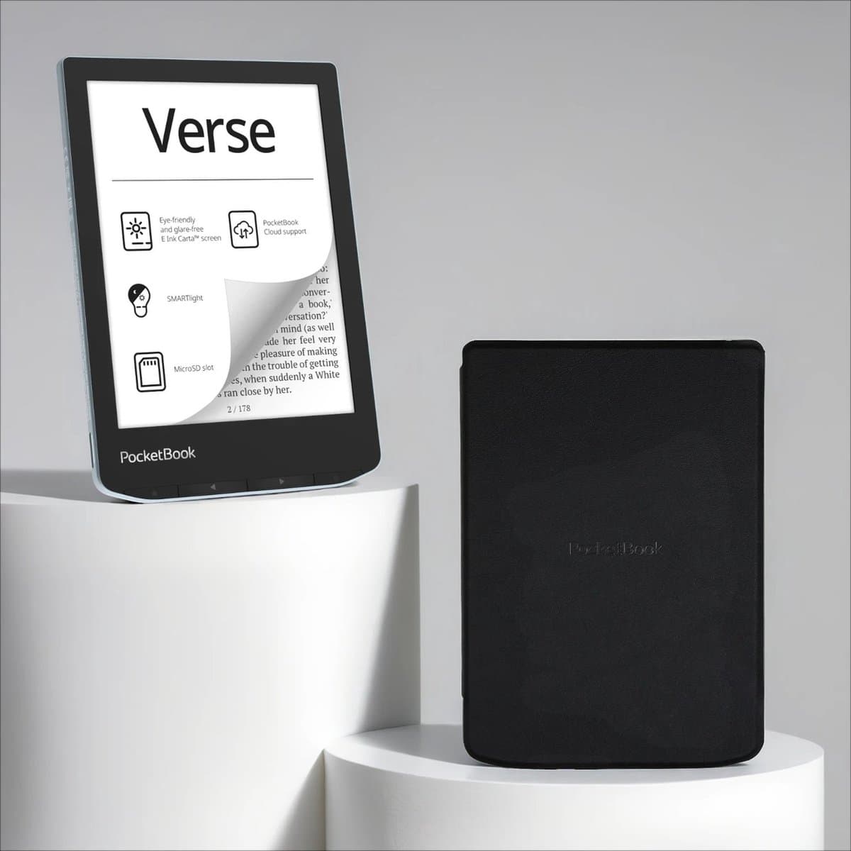PocketBook Verse e-reader Bright Blue – 6 inch – 8 GB + Zwart hoesje – voordeelbundel — afbeelding 1