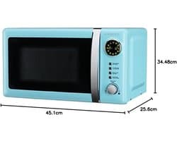 Magnetron - Oven - Snel opwarmen - Met grillfunctie - 20 liter - Blauw
