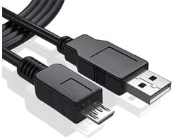 USB Kabel - Datakabel Oplader - Apparaten Koppelen - Snelle Data Overdracht - 1 Meter - Zwart