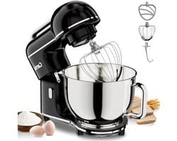 Keukenmachine - Mixer Deeg - Bakken Thuis - 10 Snelheden - 7 Liter Kom - Zwart