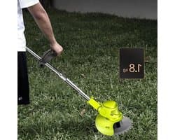Handgrasmaaier - Kleine trimmer - Tuinonderhoud - Oplaadbaar lithium - Dubbele batterij - Groen