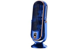 Bureau Torenventilator - blauw - 5 Snelheden - Ultra Stil 22dB - USB Voeding - Turbo Luchtstroom - Afneembare Bladen - Draagbaar - Geschikt voor Kantoor - Slaapkamer en Buiten