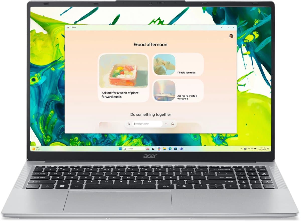 Acer Aspire AL15-54P-59FR - Light Silver - Laptop - 15 inch - Core Ultra 5 - 16GB - 1TB SSD - Zilver — afbeelding 1