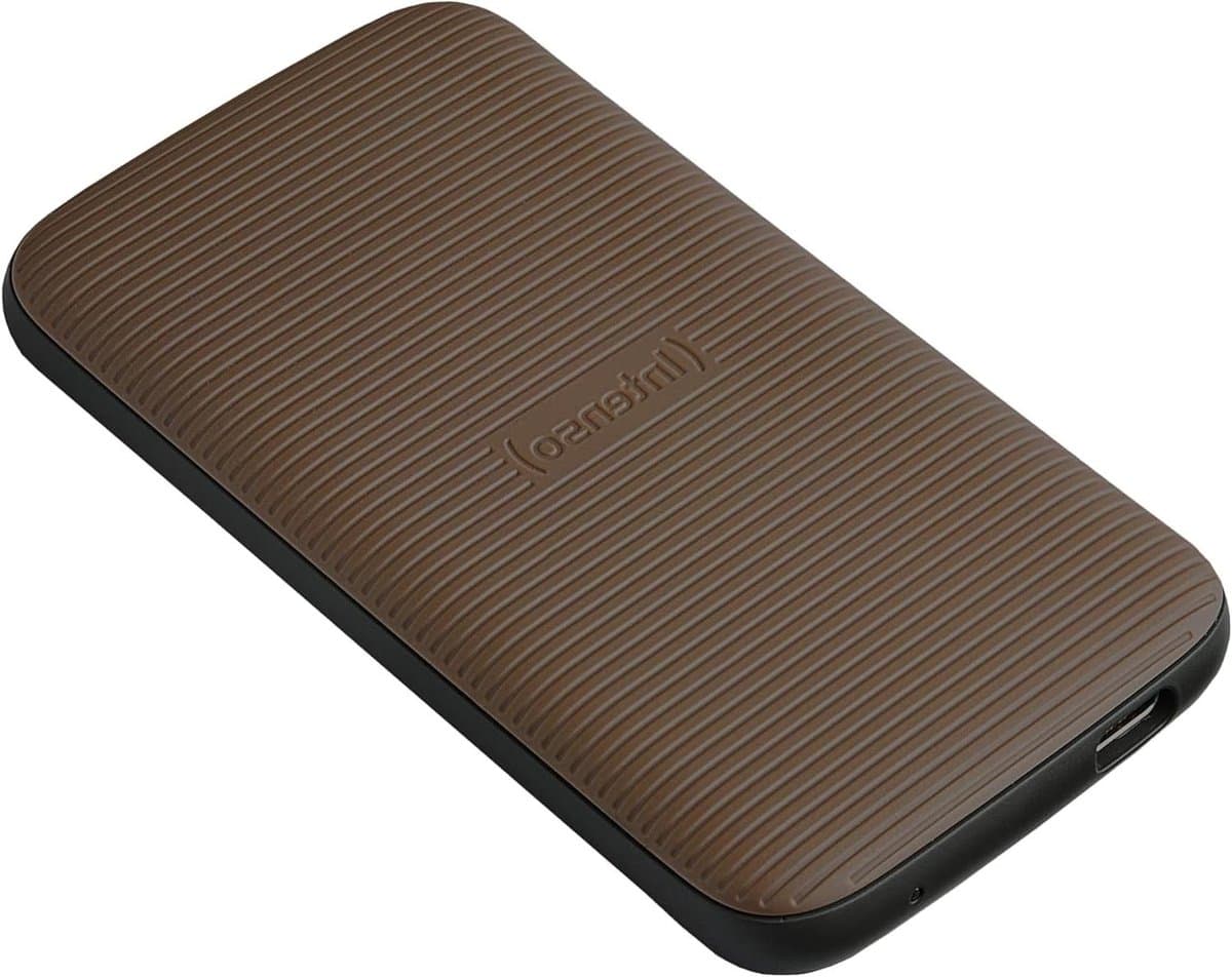 Externe SSD - Portable Drive - Snelle Data Transfer - Rubberen Oppervlak - 1 TB - Bruin — afbeelding 1