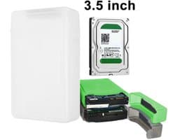 Let op type!! Bescherm hoesje voor 3.5 inch HDD harde schijf wit