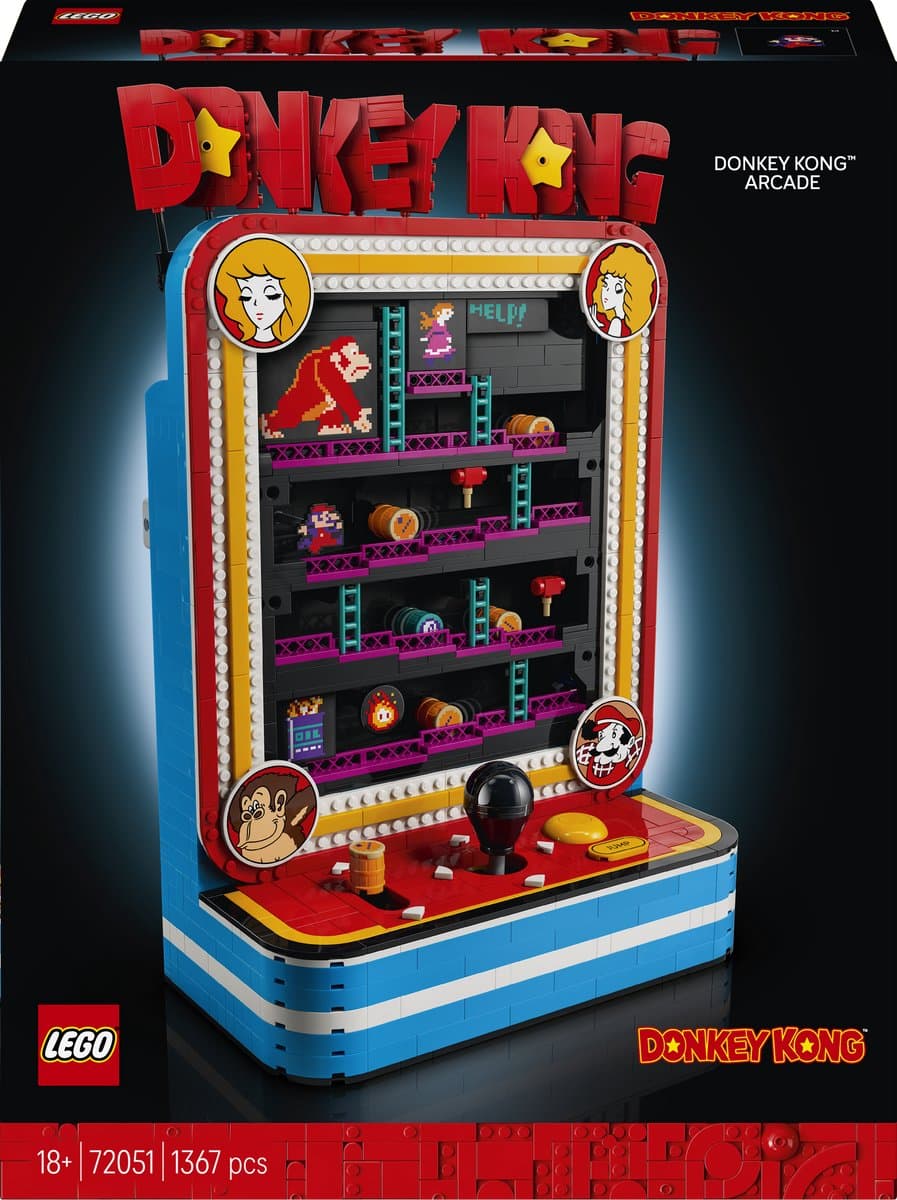 6588607 LEGO® Super Mario™ Donkey Kong™ Arcade, retro gokkast, kamerdecoratie — afbeelding 1