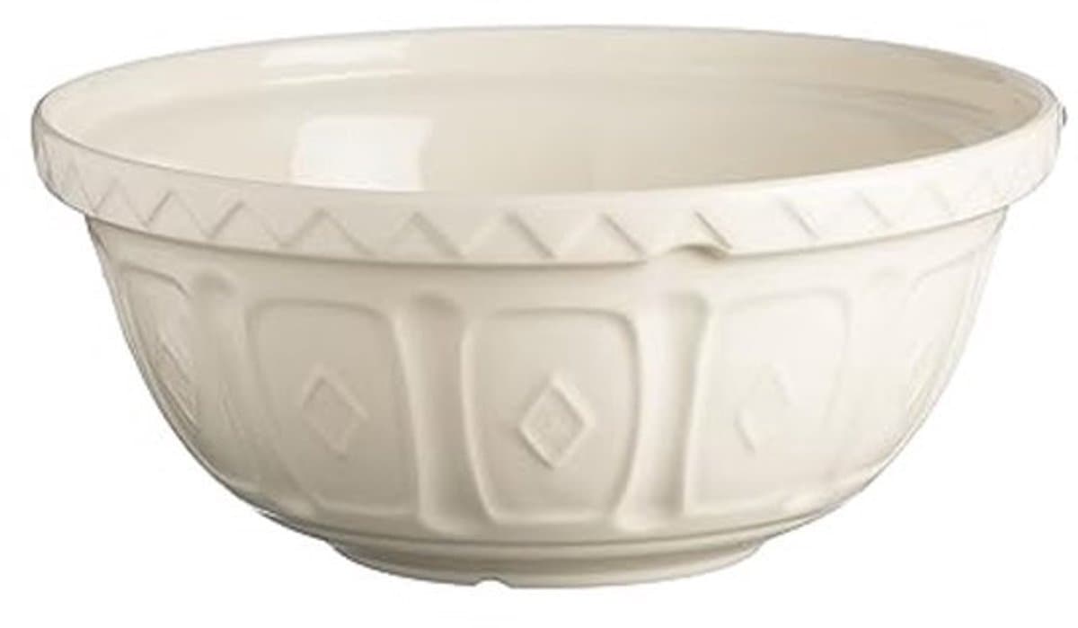 Mengkom 29 cm - Crème, 4 L, Hoge Kwaliteit, Schokbestendig Keramiek, Perfect voor Brood-, Taart- en Pizzadeeg — afbeelding 1
