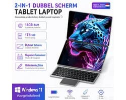 Dual-screen laptop 14 inch – 16GB RAM 1TB SSD – 2-in-1 touchscreen