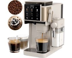CIARRA CBSACM-D6 - Pistonmachine met Koffiemolen en Melkopschuimer - Halfautomatische Espressomachine met Touchscreen - 15 Bar Drukpomp – Voor Espresso, Cappuccino, Latte en Americano